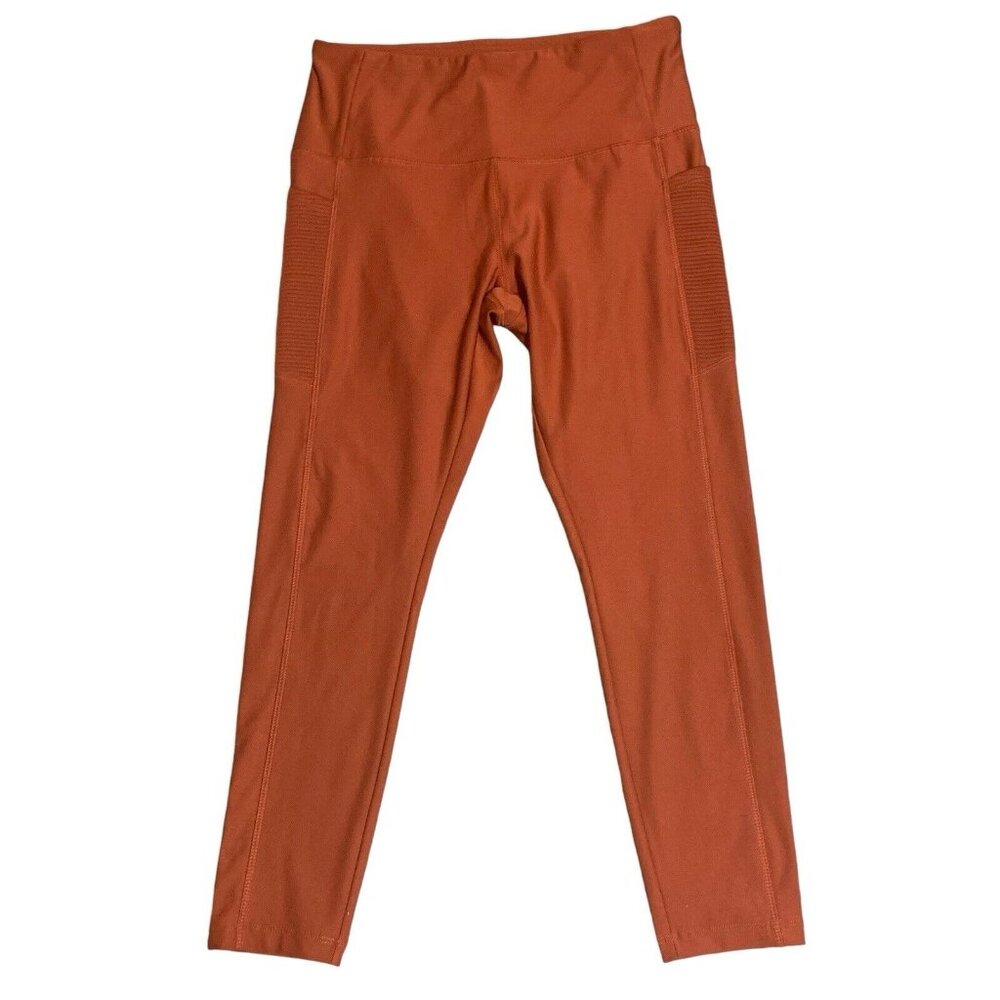 Vogo Athletica Leggings Womens Size L Yoga Athletica Pants Pockets Brown